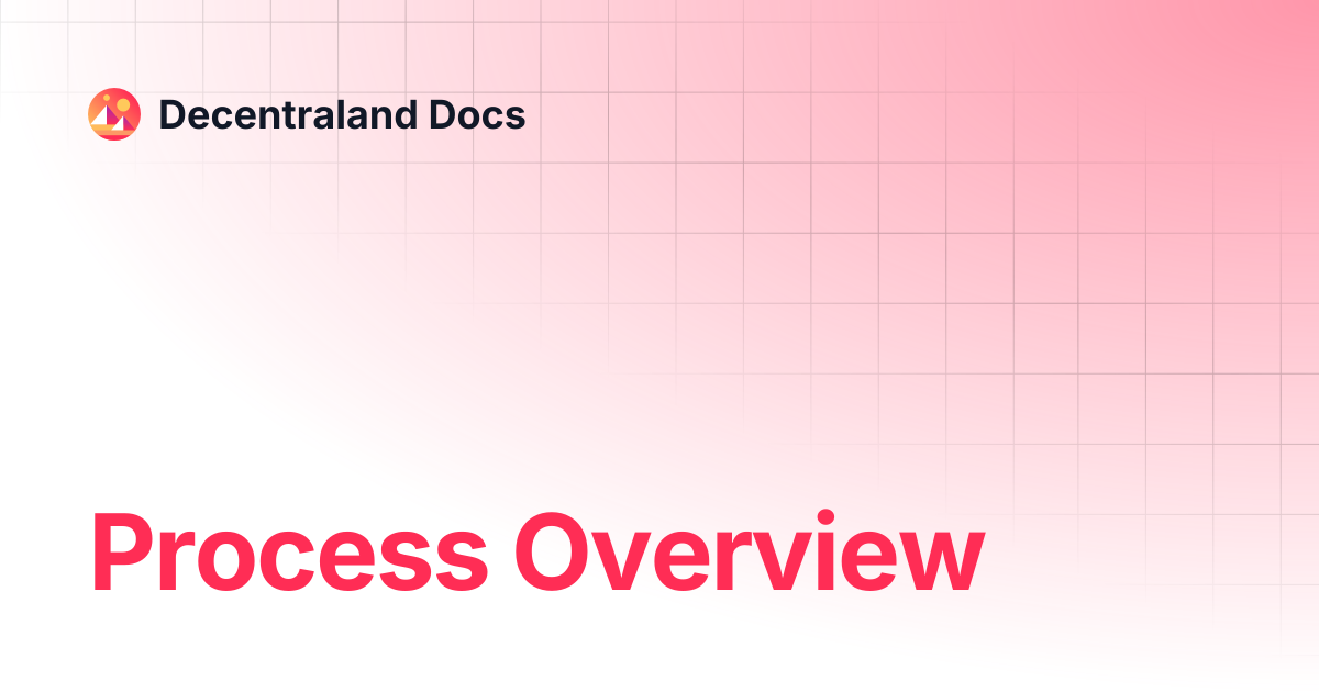 Process Overview | Contributor | Decentraland Docs